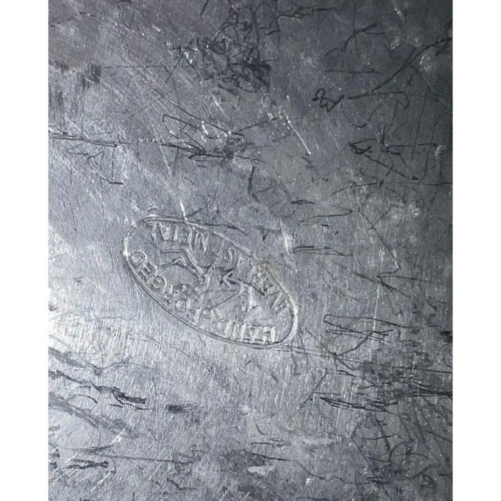 Hand  forged everlast aluminum pie pan Floral Details‎ 15